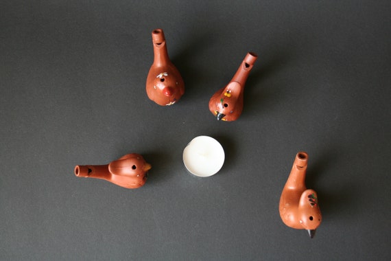陶器製鳥笛 2 個 | 粘土製鳥水笛 | 卸売り可能 - Etsy 日本
