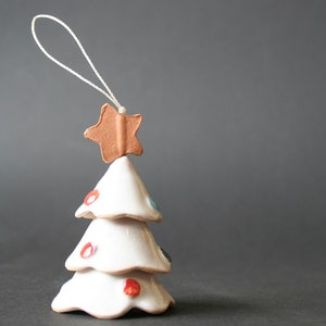 Ceramic Christmas Ornaments Handmade Ceramic Christmas Bells Ceramic Seasonal Decorations image 7