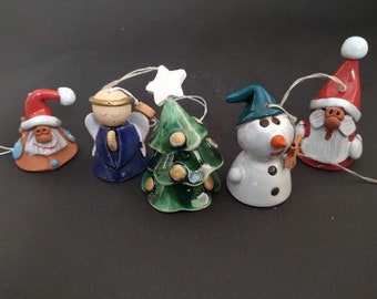 5 Miniature Christmas Mix Bells| Christmas Tree Decor| Ornament