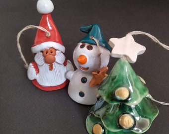 Set of 3 Miniature Christmas Mix Bells| Christmas Tree Decor| Ornaments