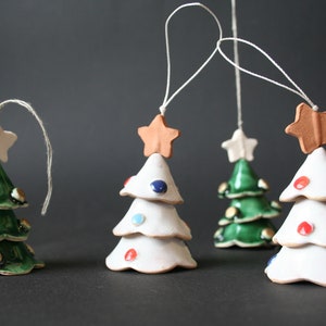 Ceramic Christmas Ornaments Handmade Ceramic Christmas Bells Ceramic Seasonal Decorations image 8