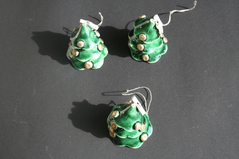 Ceramic Christmas Ornaments Handmade Ceramic Christmas Bells Ceramic Seasonal Decorations image 3