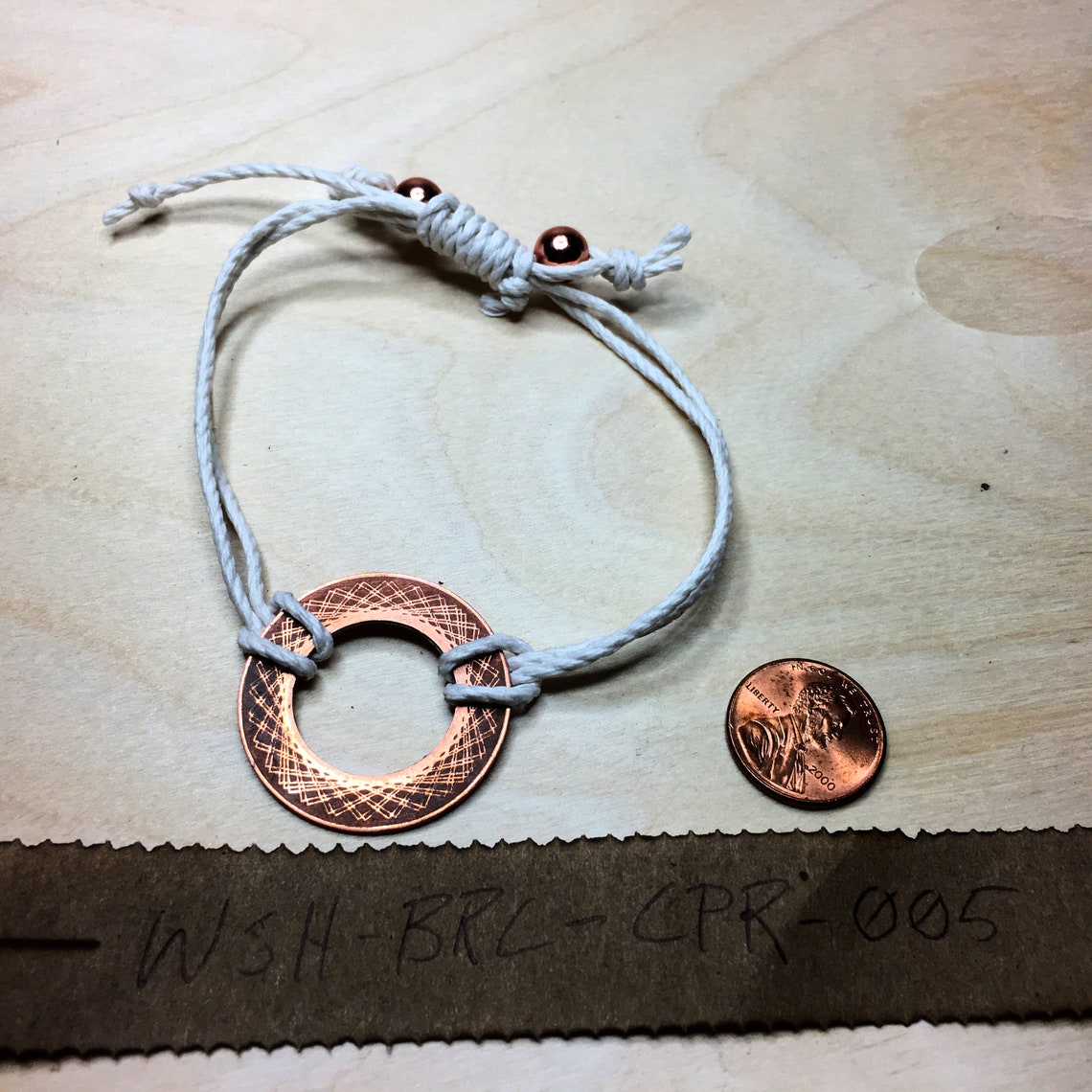 Copper Washer Bracelet adjustable Etsy
