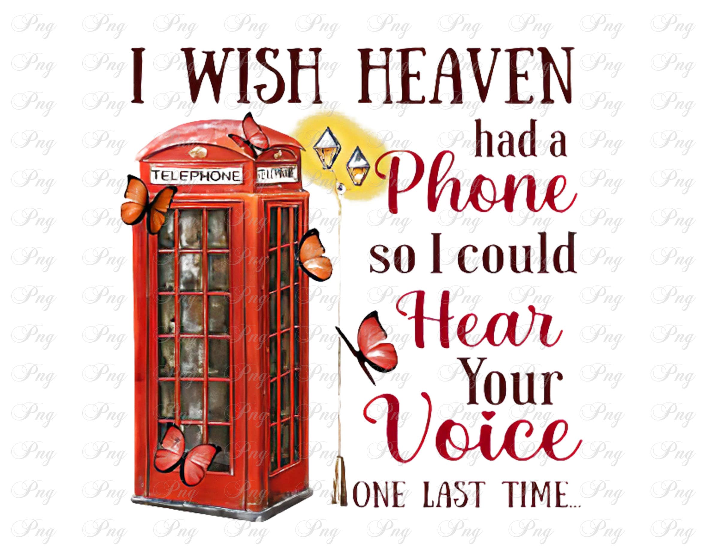 I wish heaven had a phone So I could hear your voice one last Etsy