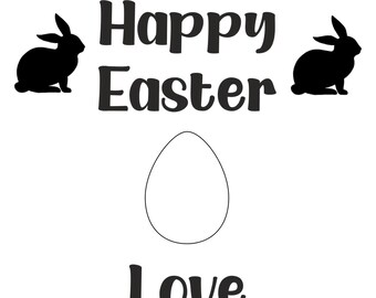 Personalised Easter DIY Wine Bottle Vinyl Decal Sticker Personalised Easter DIY Wine Bottle Vinyl Decal Sticker