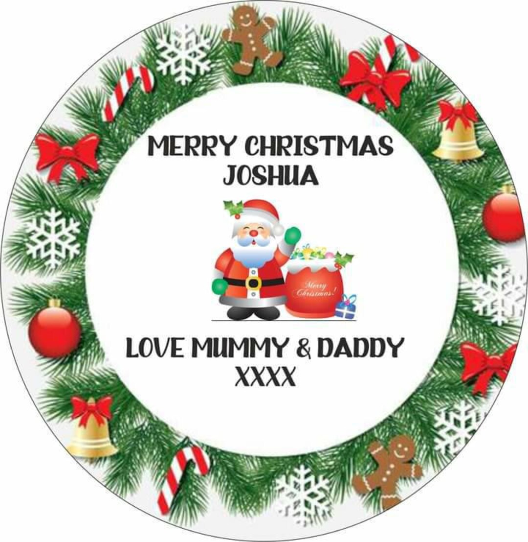 Personalised Christmas Labels/stickers Glossy Paper Etsy