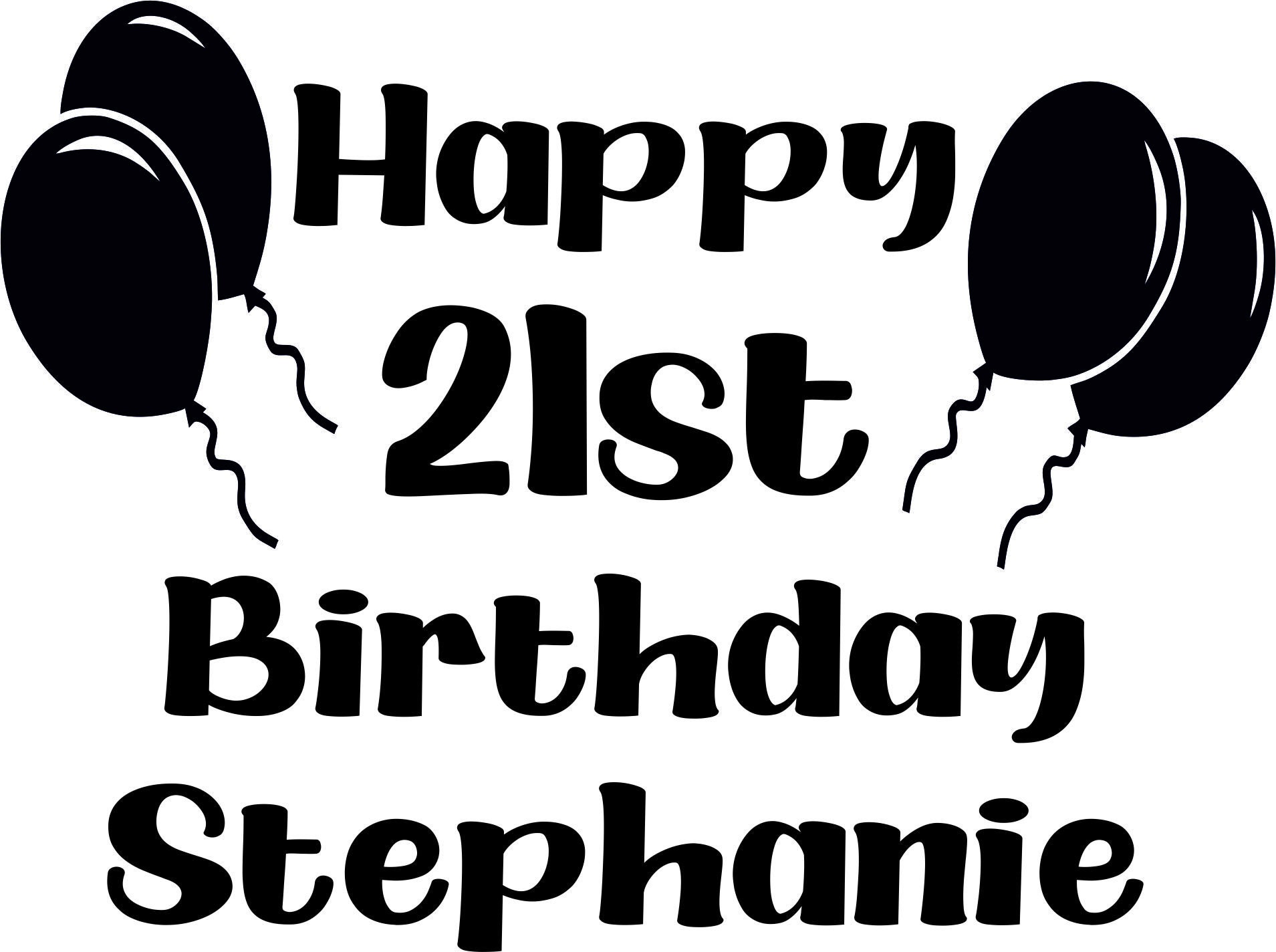 Happy Birthday Personalised Vinyl Decal Sticker Car Window Etsy