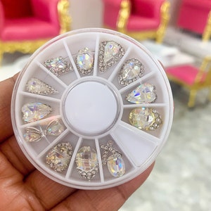 Larger Nail Crystal Wheel Mixed Nail Art Crystals 3D Nail Accessories Nail Art Crystals Nail Rhinestones image 1