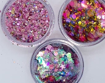 Nail Glitter Mix BUNDLE - Confetti- Nail Glitter-  Glitter - Iridescent Glitter