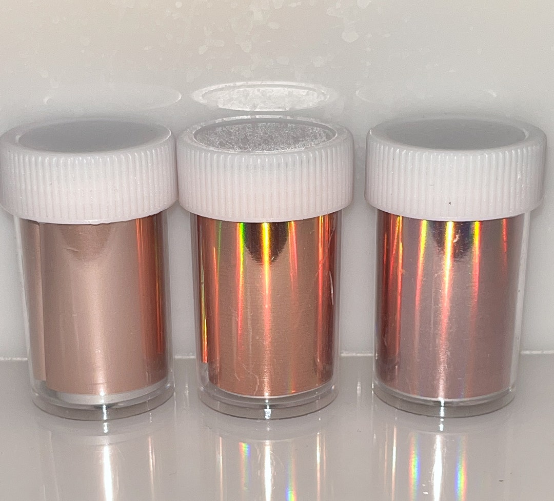 3 PCS Rose Gold Holographic Nail Foil Box Nail Art Foil Nail Art