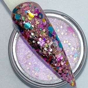 Love Bomb Acrylic Powder, Dip Powder, Dips, Acrylic Powder for Nails, Dip Powder for Nails, Glitter Acrylic Powder, Acrylic Nail Powder