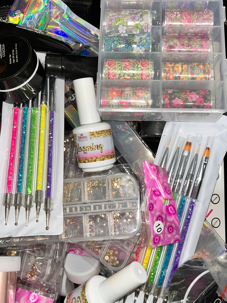 Mystery nail boxes, nail kits, nail supplies, mystery nail bag, mystery nail box, nail stuff, nail kit, nail art kit, nail charms