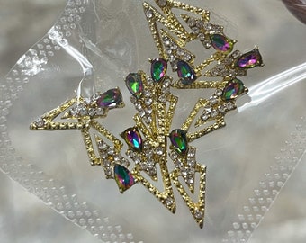 10 PCS Gold Alloy Nail Charms, Nail Jewelry, Nail Accessories, Nail Emblems, Nail Charms Luxury