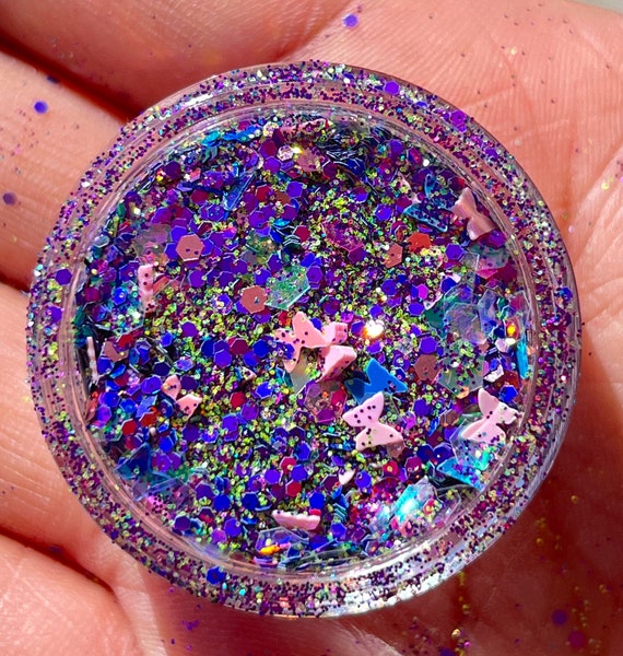 Chunky Nail Glitter Mix purple Butterfly Nail Glitter Glitter Purple Nail  Glitter 