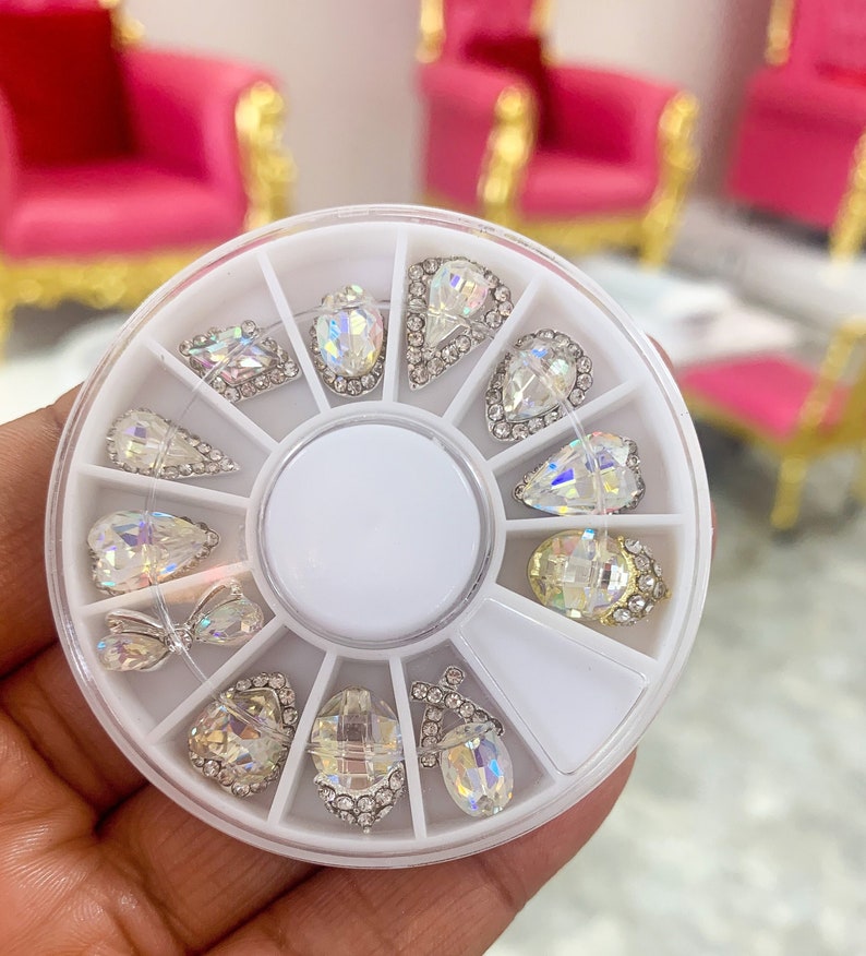 Larger Nail Crystal Wheel Mixed Nail Art Crystals 3D Nail Accessories Nail Art Crystals Nail Rhinestones image 1