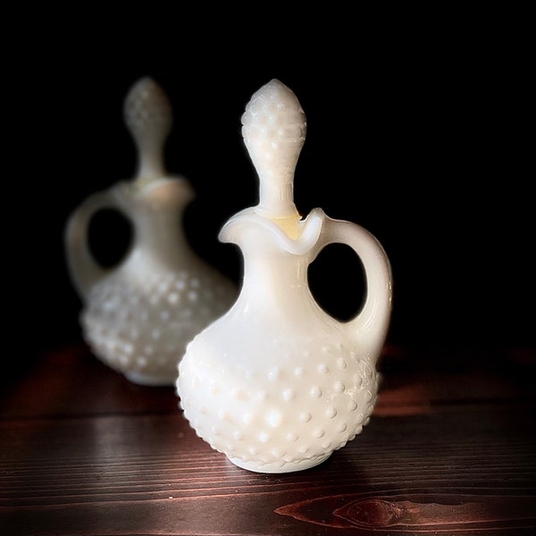 Milk Glass Cruets Etsy
