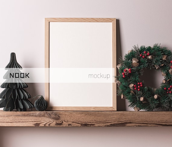 Christmas Mockup, Christmas Frame Mockup, Mock Up Frame, A4 Frame Mockup, Poster Mockup, Print Mockup, Mockup Psd, Vertical Frame Mockup