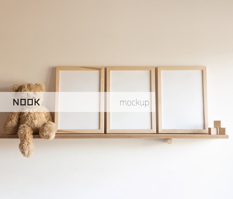 Nursery Mockup Wood Frame Mockup Print Mockup Vertical Frame Mockup Mock Up Frame Frame Mockup 3 Frames Mockup Mockup Psd A4 Mockup