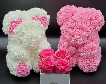 flower bear with heart