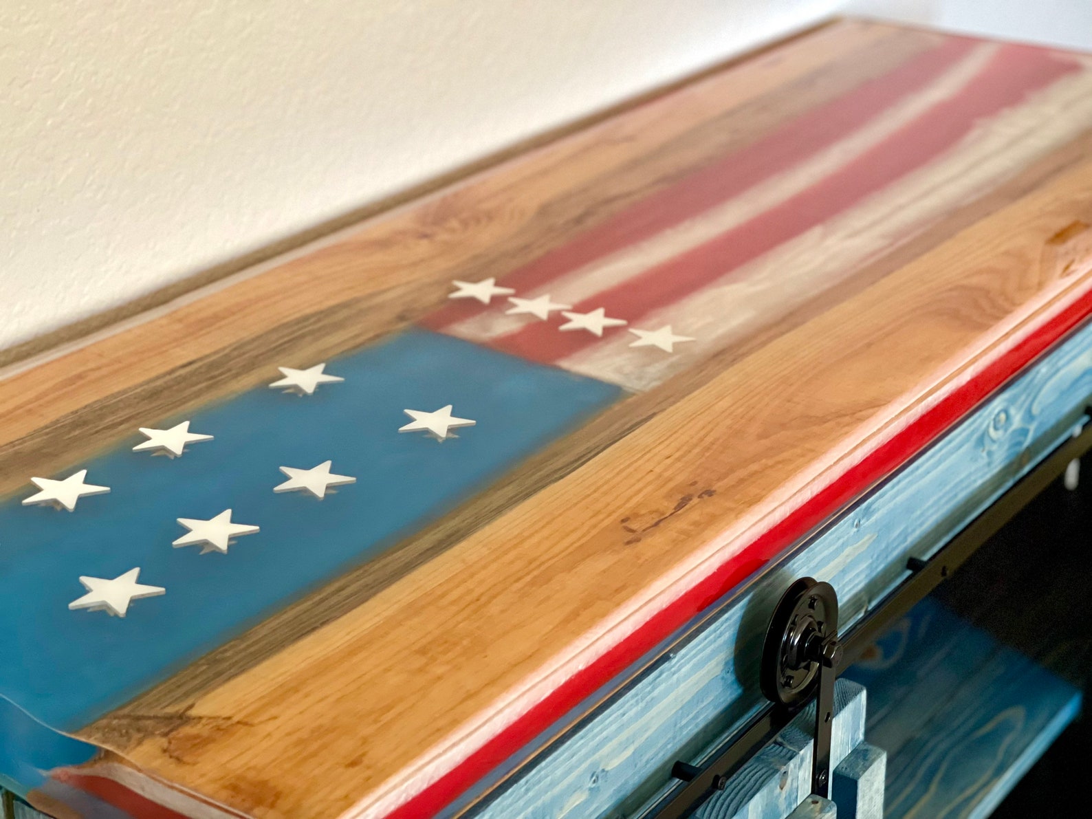 Moderna casa de campo rústica epoxi baño vanidad con puertas | Etsy