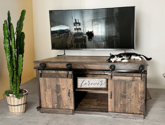 Rustic under 2024 tv cabinet