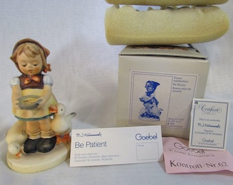 Hummel 197/2/0 TMK 6 Be Patient Goebel Figurine in Original Box Girl with Ducks 1980