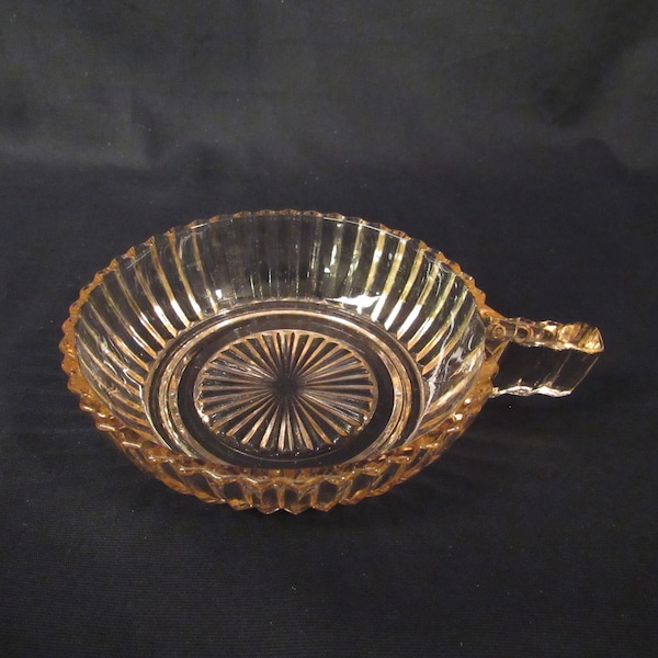 Queen Mary Pink Depression Glass Small Handle Dessert Bowl Dish 1936 - 1949