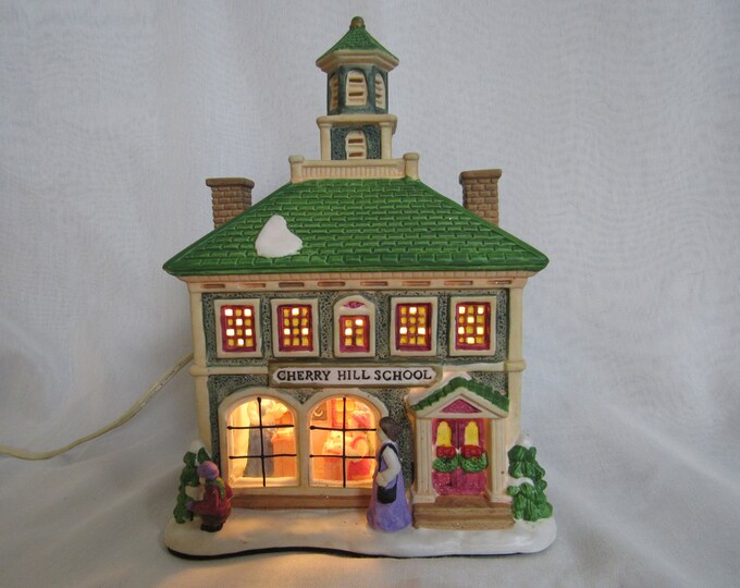 Vintage Kmart Trim A Home the Cherry Hill School Christmas Village