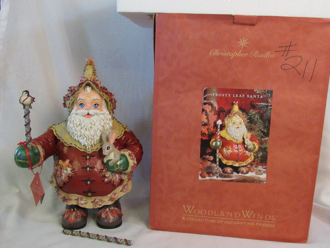 Christopher Radko Ltd Edition 1998 Woodland Winds Frosty Leaf Santa 13
