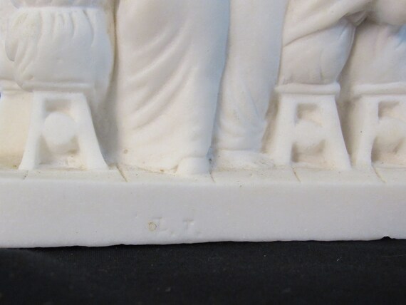 L Toni “last Supper” Composite Stone Sculpture, 10” Detailed