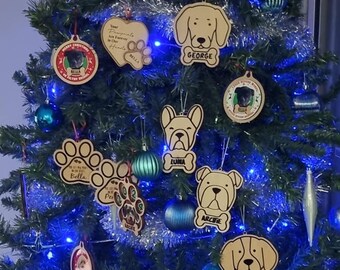 Christmas Baubles | Decorations | Personalized | Christmas Tree | Dogs | Laser Cut