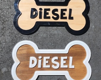 Personalised Acrylic / Timber sign for your dog | Dog Bone