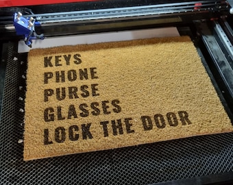 Personalized Doormat | Custom Doormat | List of things Doormat | Housewarming Gift | Realtor | New Home Gift | Welcome Door Mat