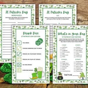 Printable St Patrick's Day Game Bundle, St Patrick Day Games, St. Patrick's Party Games, St Patrick Day Games For Kids, St Patty's Day Games image 2