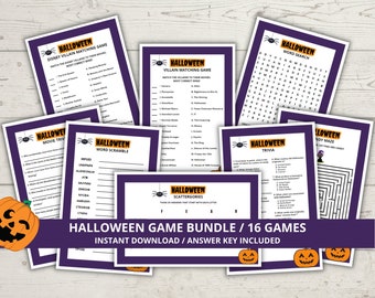 Juegos de fiesta de Halloween, juegos de Halloween imprimibles, juegos de Halloween imprimibles, juegos de Halloween para niños, actividades de Halloween