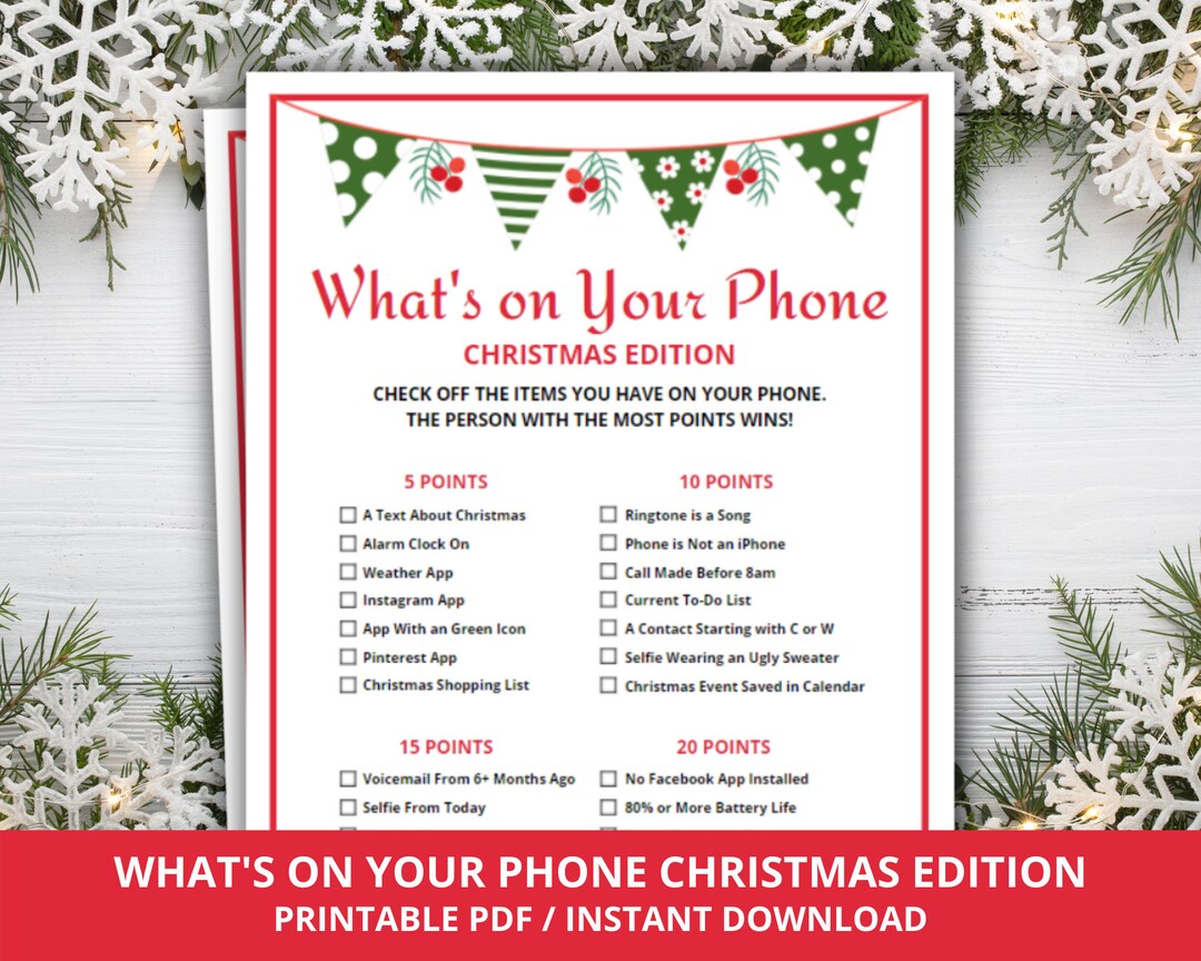 What's on Your Phone Christmas Edition Christmas - Etsy