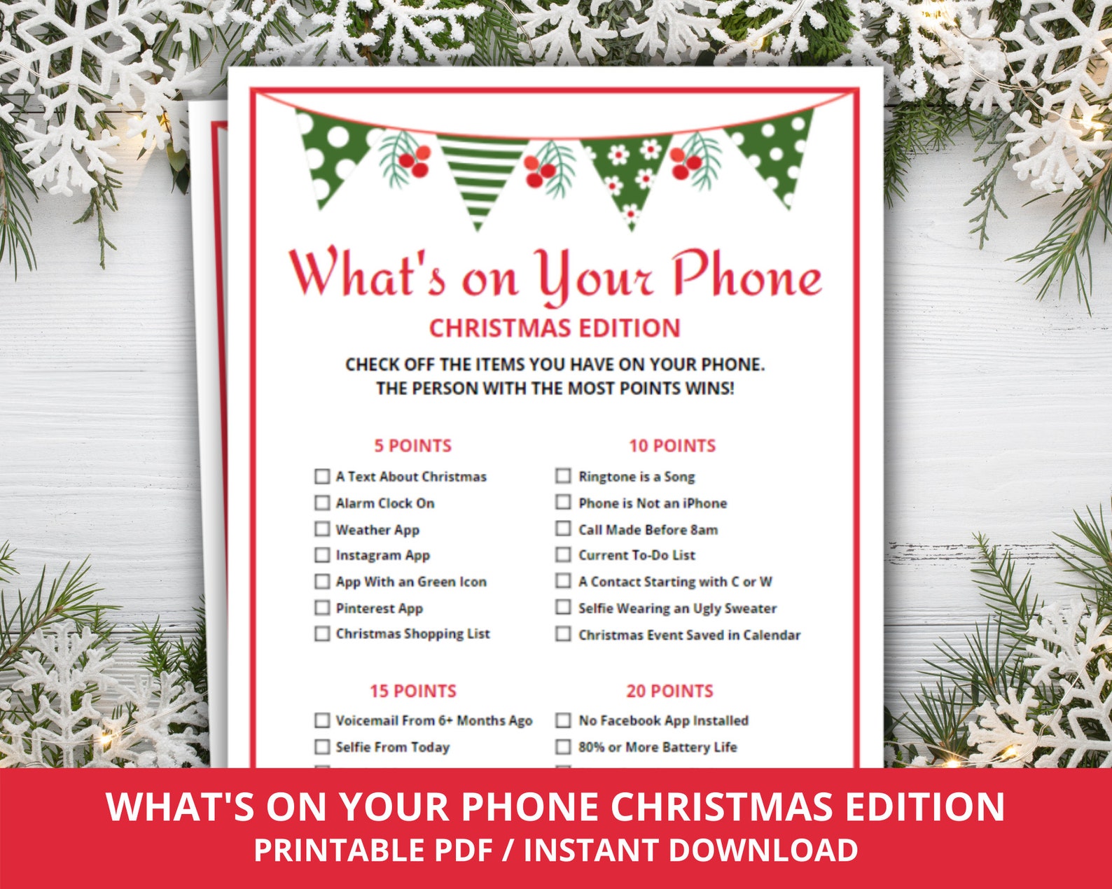 What s on your phone christmas edition christmas etsy
