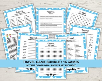 Travel Games for Kids, Printable Travel Games, Travel Activities, Road Trip Games, Road Trip Activities, Printable Kids Games