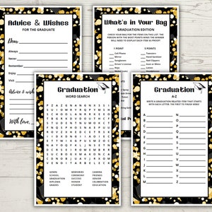 Graduation Games Printable, Graduation Party Games, Graduation Party Game Bundle, Printable Graduation Games, Who Knows the Graduate image 2