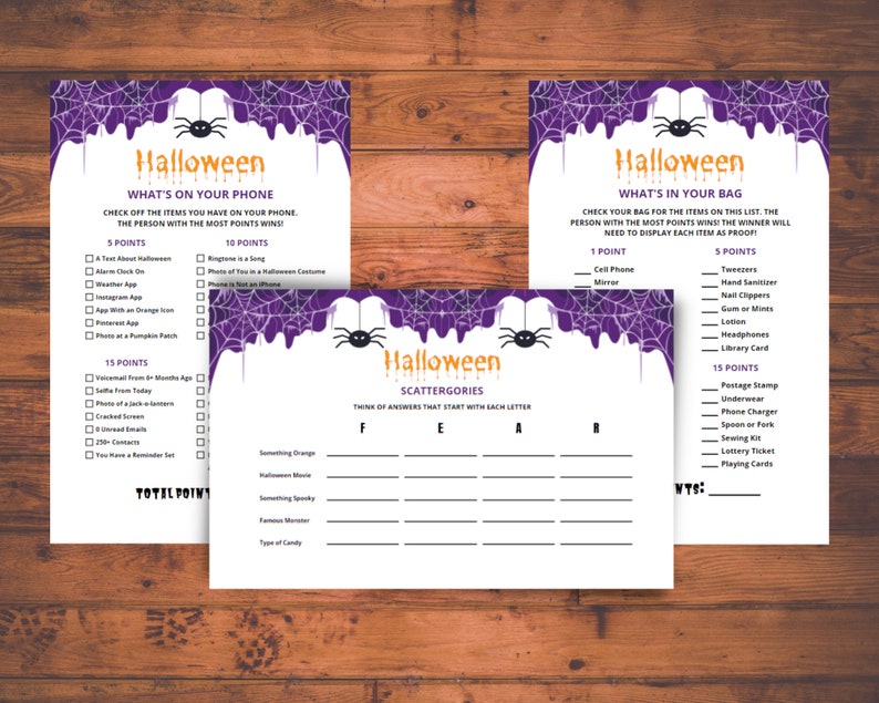 Spel för Halloween, Utskrivbara Halloweenspel, Halloweenfestspel, Halloweenspel för vuxna, Halloweendricksspel bild 3