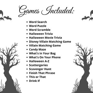 Spel för Halloween, Utskrivbara Halloweenspel, Halloweenfestspel, Halloweenspel för vuxna, Halloweendricksspel bild 5