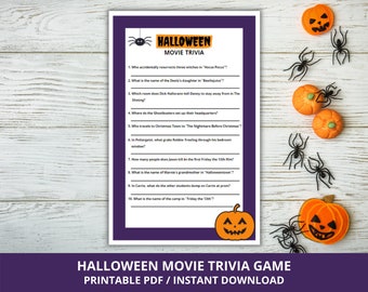 Halloween Movie Trivia, Scary Movie Trivia, Horror Movie Trivia Game, Halloween Party Games, Scary Movie Quiz, Halloween Movie Quiz