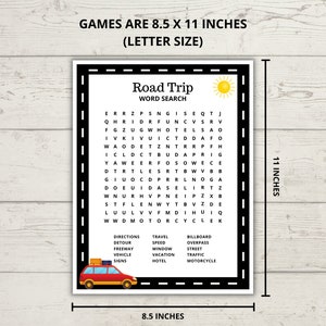 Road Trip Games, Road Trip Activity Pack, Printable Road Trip Games for ...