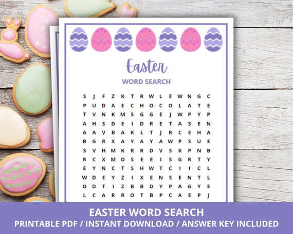Easter Word Search Game, Easter Party Game, Easter Word Search for Kids, Easter Games, Fun Easter Activity