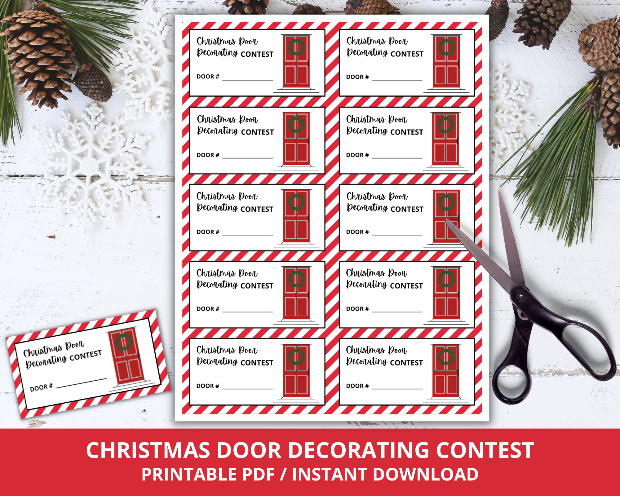 Christmas Door Decorating Contest, Christmas Door Voting Ballots