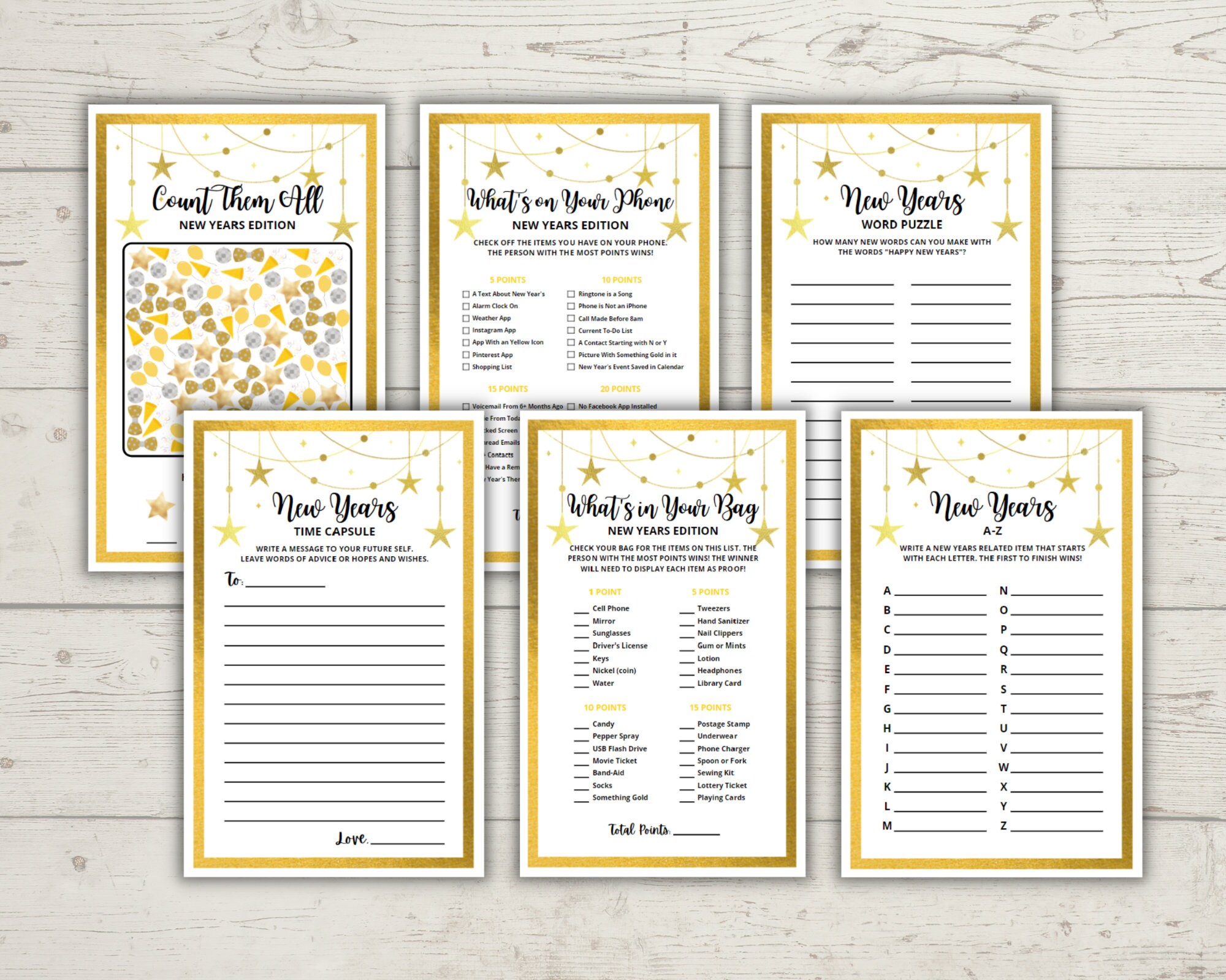 New Years Games Printable, New Years Party Games, New Years Drinking ...