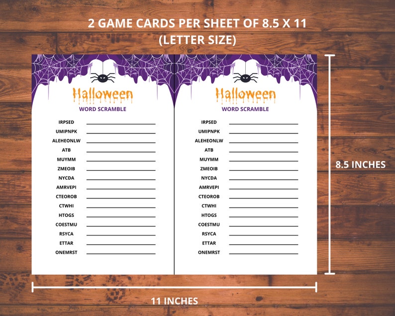 Spel för Halloween, Utskrivbara Halloweenspel, Halloweenfestspel, Halloweenspel för vuxna, Halloweendricksspel bild 4