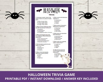 Halloween Trivia-spel, Enge filmtrivia, Halloween-feestspel, Halloween-spellen voor kinderen, Halloween Trivia-quiz