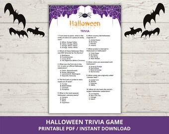 Halloween-triviaspel, enge filmtrivia, Halloween-feestspel, Halloweenquiz, leuke horrortrivia, afdrukbare Halloween-spellen