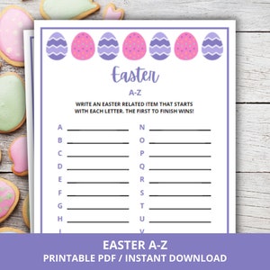 Easter A-Z Game, Fun Easter Game, Easter Games, Printable Easter Games for Kids, Easter Activity for Kids